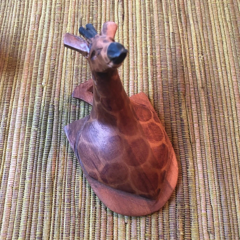 Wood Giraffe Wall Hook